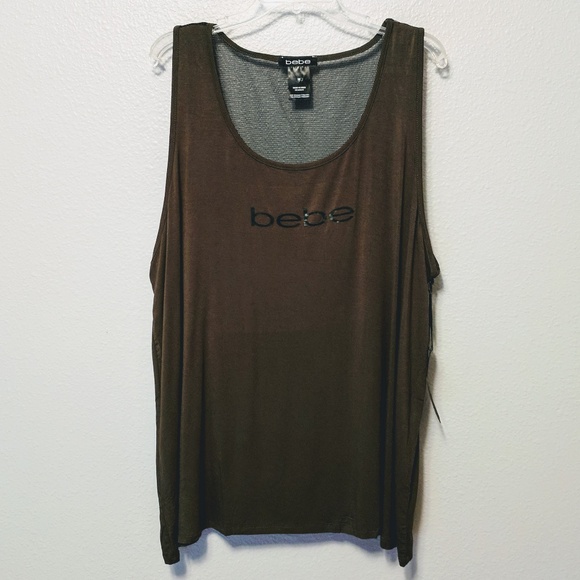 Bebe Green w/Black Mesh Sport Tank 3X - Picture 2 of 8